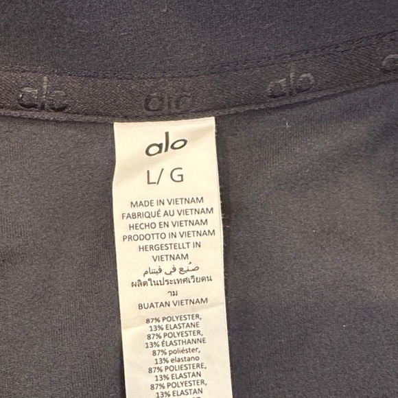 ALO Alosoft 1/2 Zip Rapid Pullover in Anthracite - Picture 4 of 6